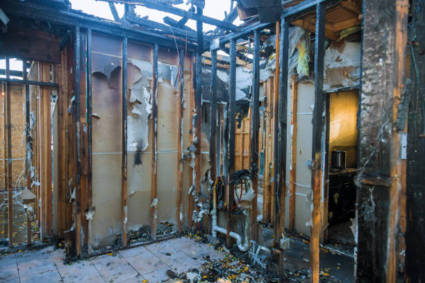Professional Fire Damage Removal technician working in DeKalb, IL